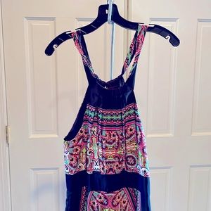 Eliza J haler maxi dress with multicolor print